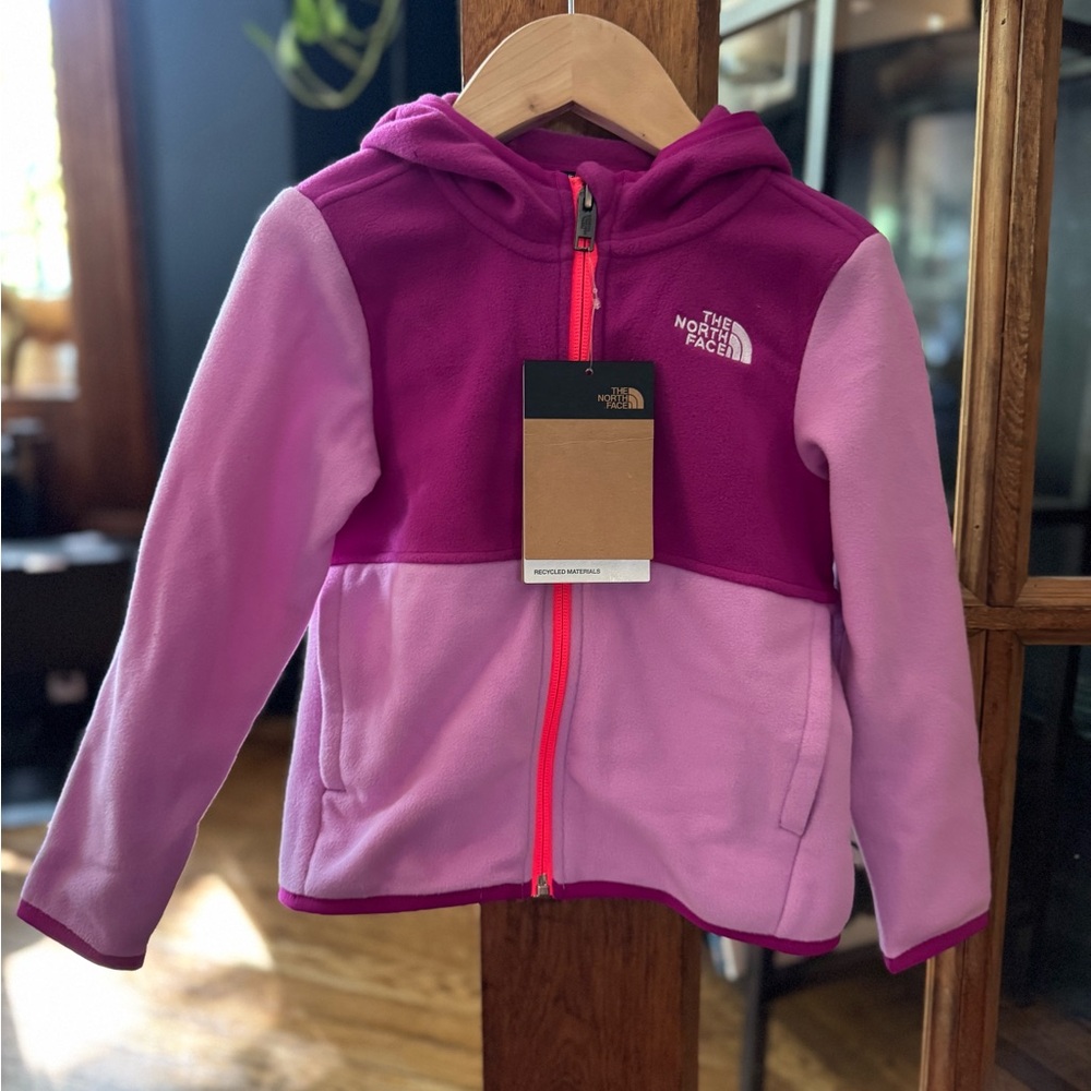NWT The North Face Kids' Glacier Full-Zip Hoodie - 4T - Dragonfruit Pink